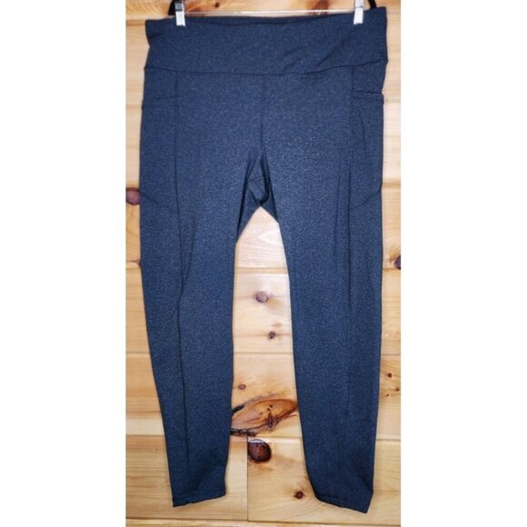 Velocity High Waist Leggings with Side Pockets Heather Charcoal Size 2X - Picture 1 of 11